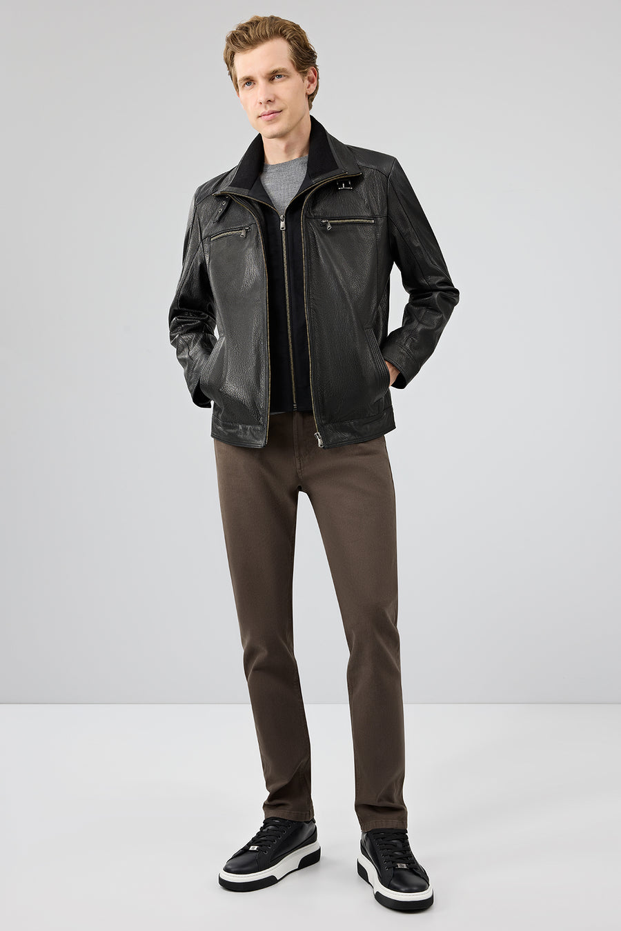 Mateo Men's Black Leather Jacket