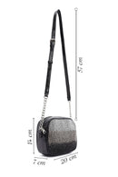 Women's Black Long Strap Stone Cross Bag | Derimod