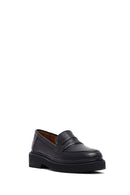 Kadın Siyah Deri Maskülen Loafer | Derimod