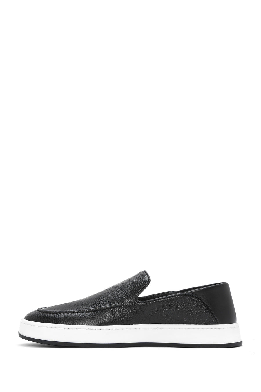 Men's Black Leather Casual Loafer