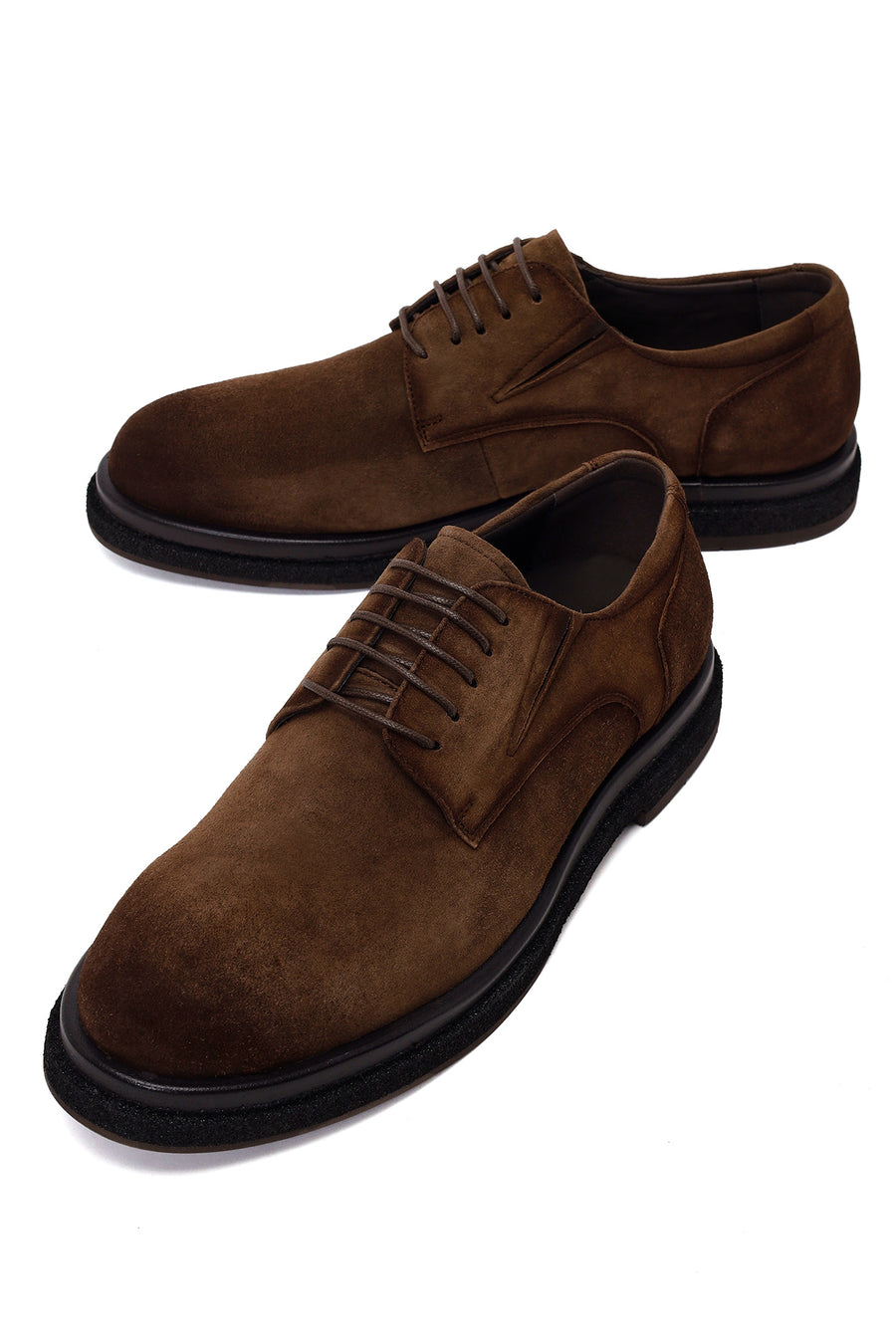 Male Brown Lace-up Suede Casual Shoes