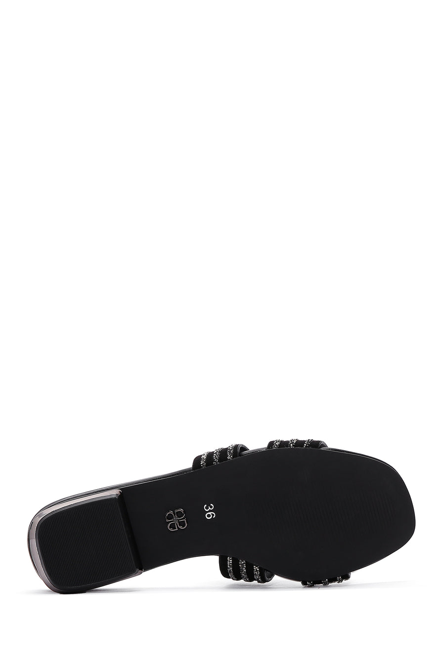 Women's Black Stone Slippers