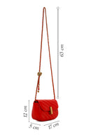 Women's Red Long Strap Quilted Crossbody Bag | Derimod