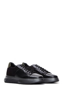 Men's Black Leather Thick Soled Sneaker | Derimod