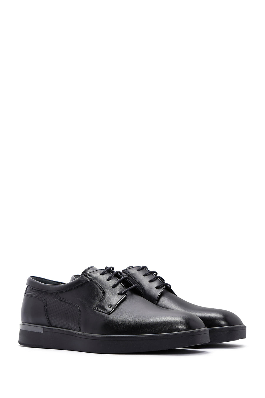 Men's Black Leather Casual Shoes