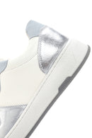 Women's Silver Leather Sneaker | Derimod