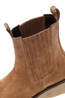 Women's Camel Thick-Soled Suede Leather Chelsea Boot | Derimod