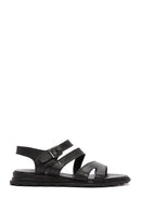 Women's Black Ankle Strap Leather Sandals | Derimod