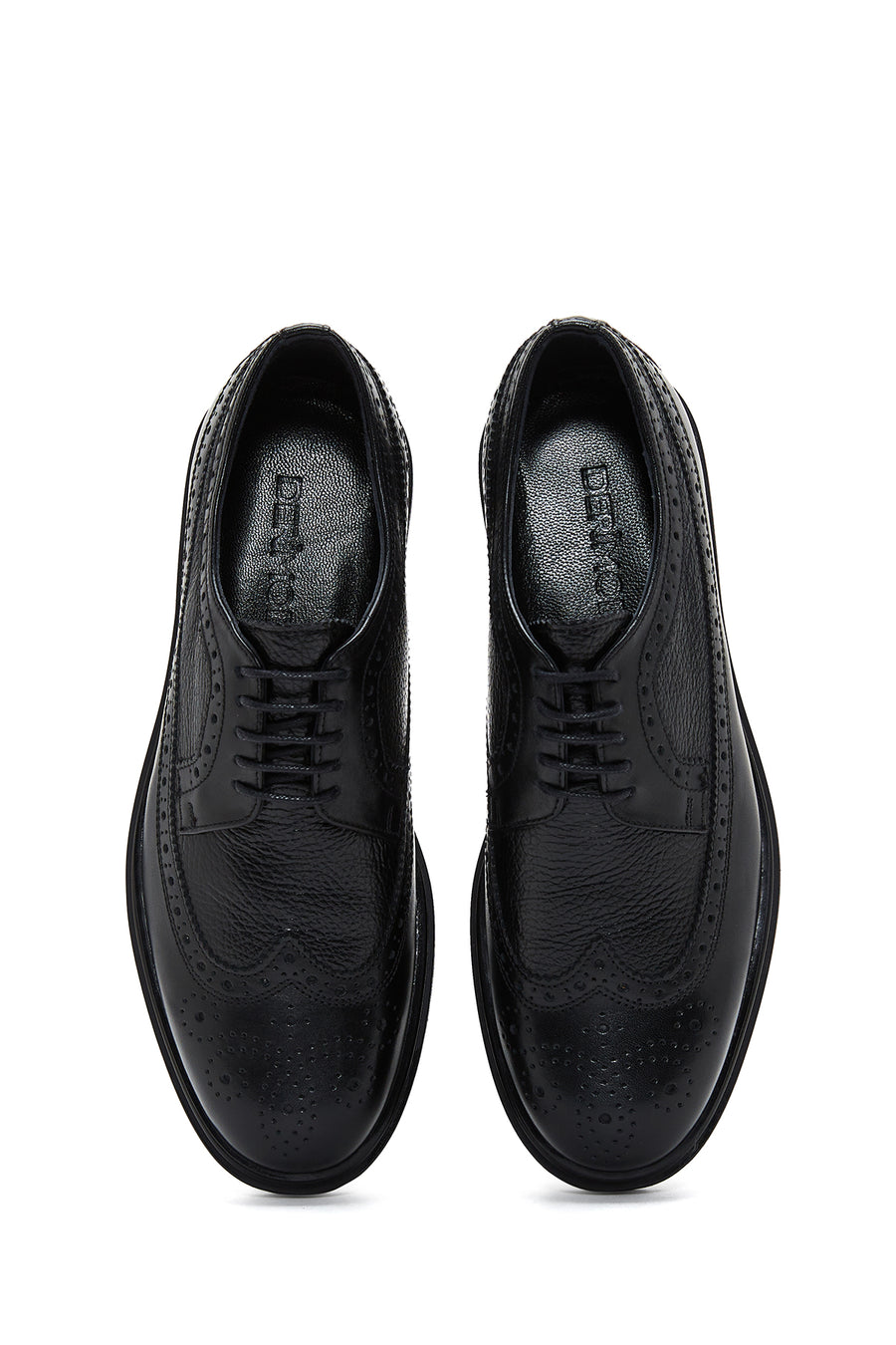 Men's Black Leather Casual Shoes