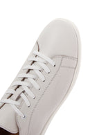 Men's White Leather Sneaker | Derimod