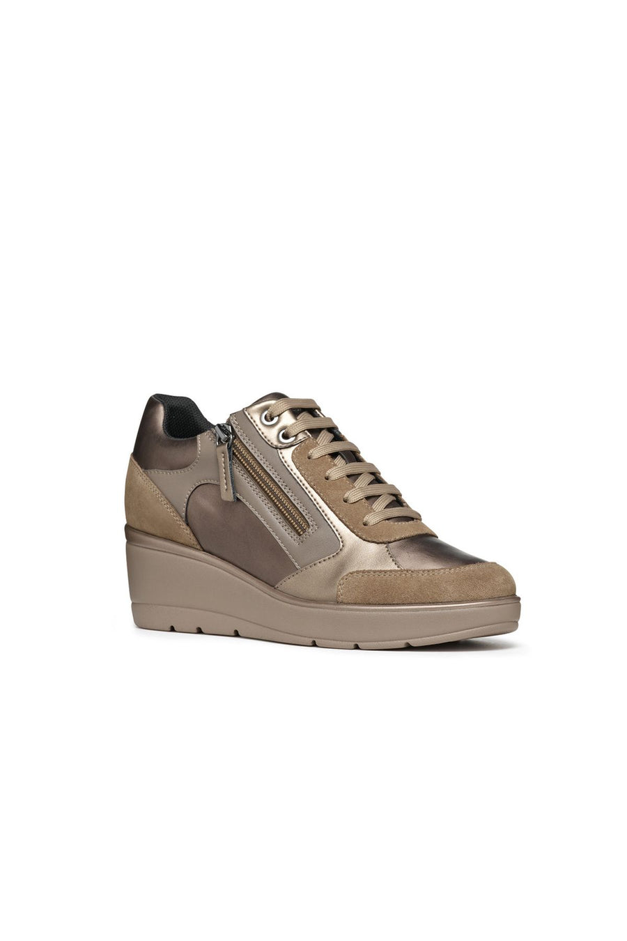 Geox Kadın Vizon Ilde Kalın Tabanlı Bağcıklı Sneaker