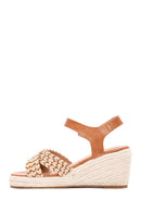 Women's Tan Wedge Heels Espadrille | Derimod