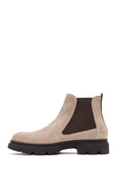 ACBC x Derimod Men's Brown Suede Leather Chelsea Boots | Derimod