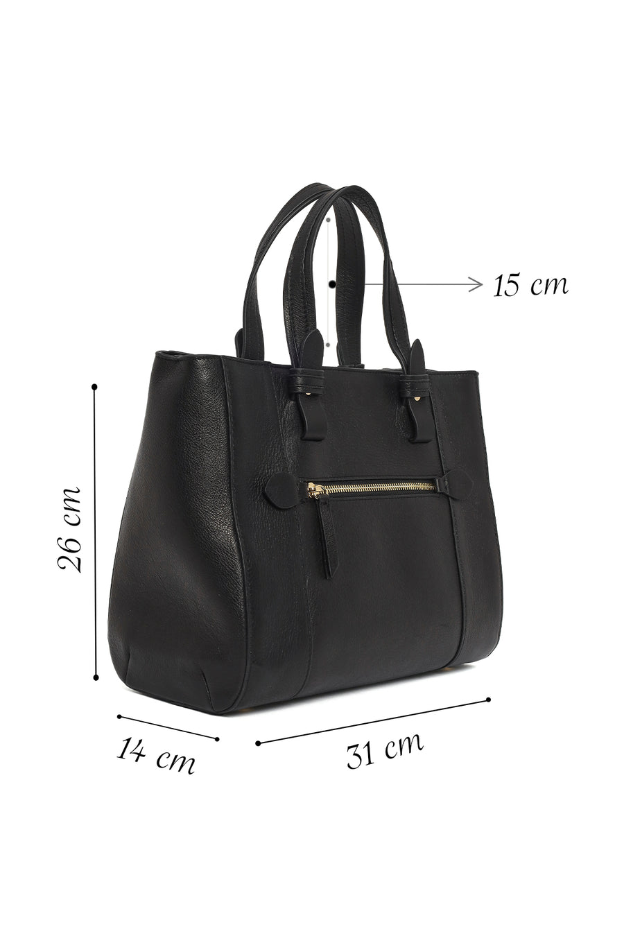 Women's Black Long Strap Leather Shoulder Bag