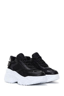 Women's Black Thick Soled Sneaker | Derimod