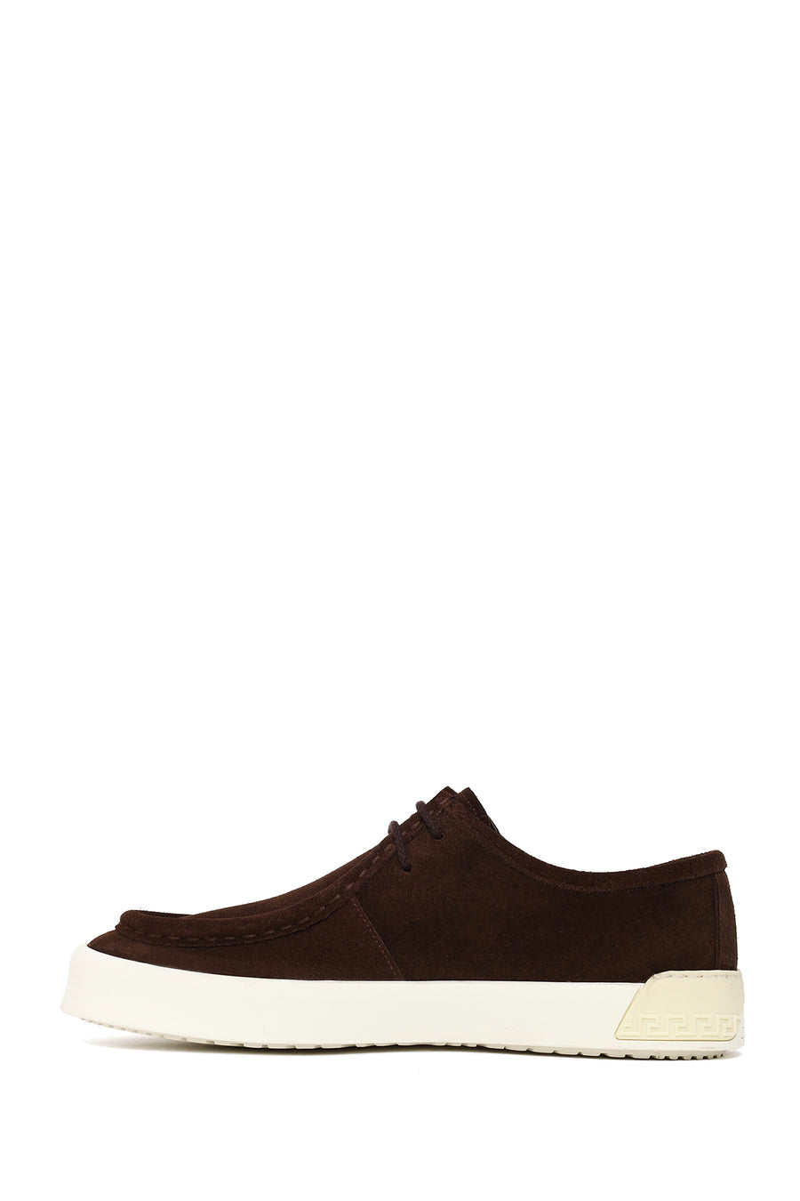 Male Brown Lace-Up Thick-Soled Suede Leather Casual Shoes