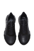 Men's Black Leather Sneaker | Derimod