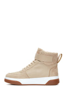 Women's Beige High Top Sneaker | Derimod