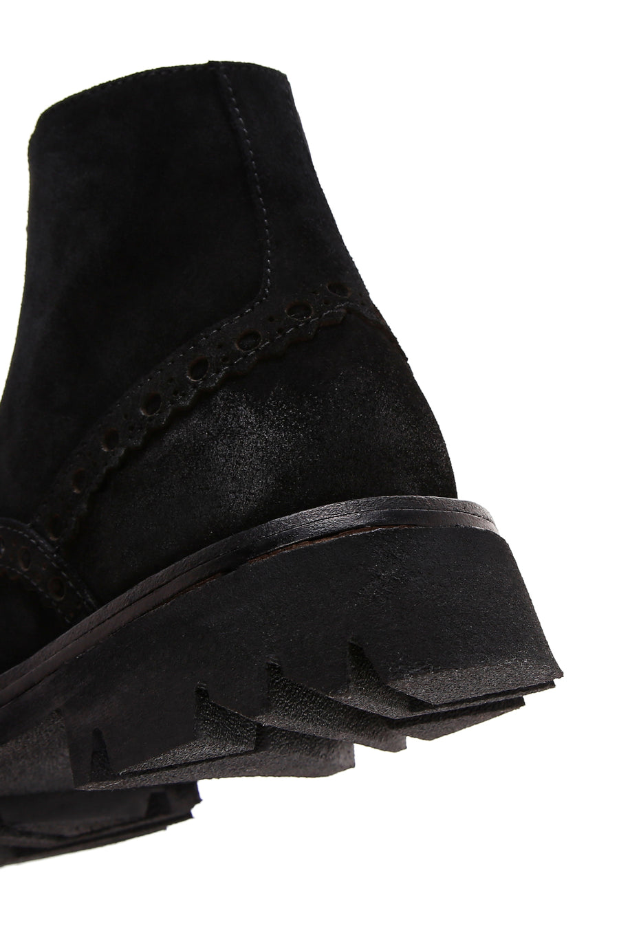 Men's Black Suede Leather Zippered Boots