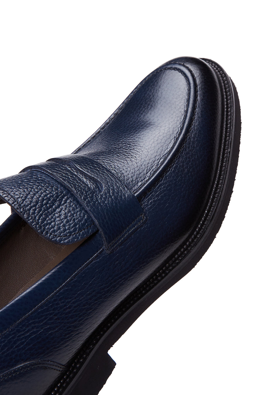 Erkek Lacivert Deri Casual Loafer