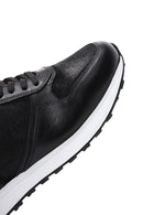 Men's Black Leather Sneaker | Derimod