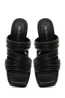 Women's Black Platform High Heel Slippers | Derimod