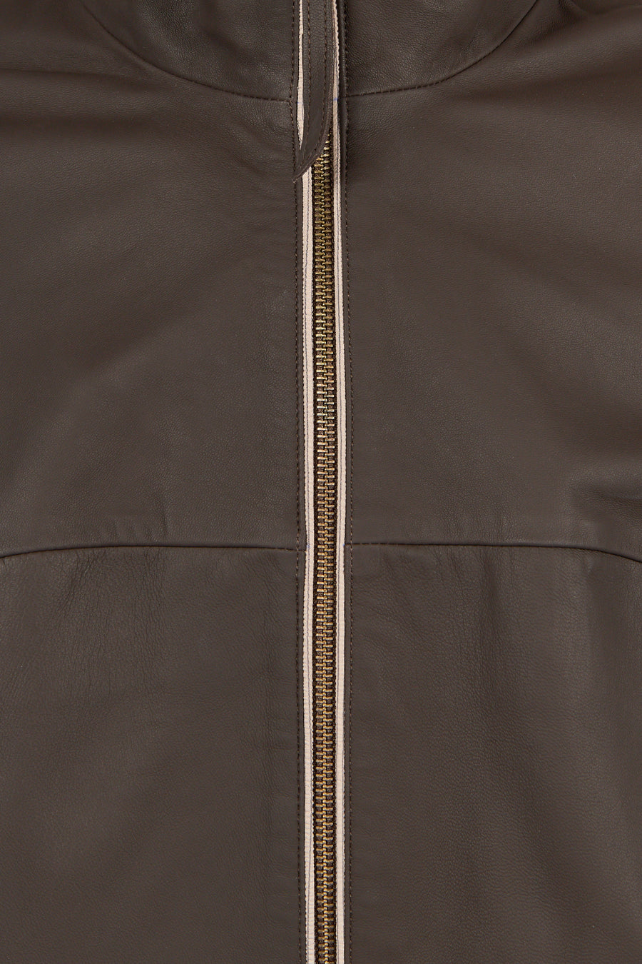 Arlin Woman Brown Reversible Oversized Leather Jacket