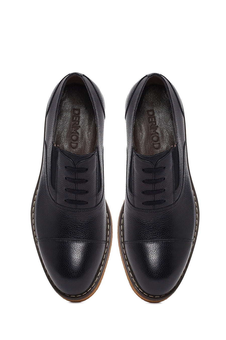 Men's Black Lace Up Leather Casual Shoes