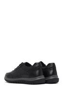 Men's Black Lace-Up Leather Sneaker | Derimod