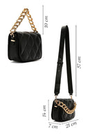 Women's Black Long Strap Quilted Crossbody Bag | Derimod