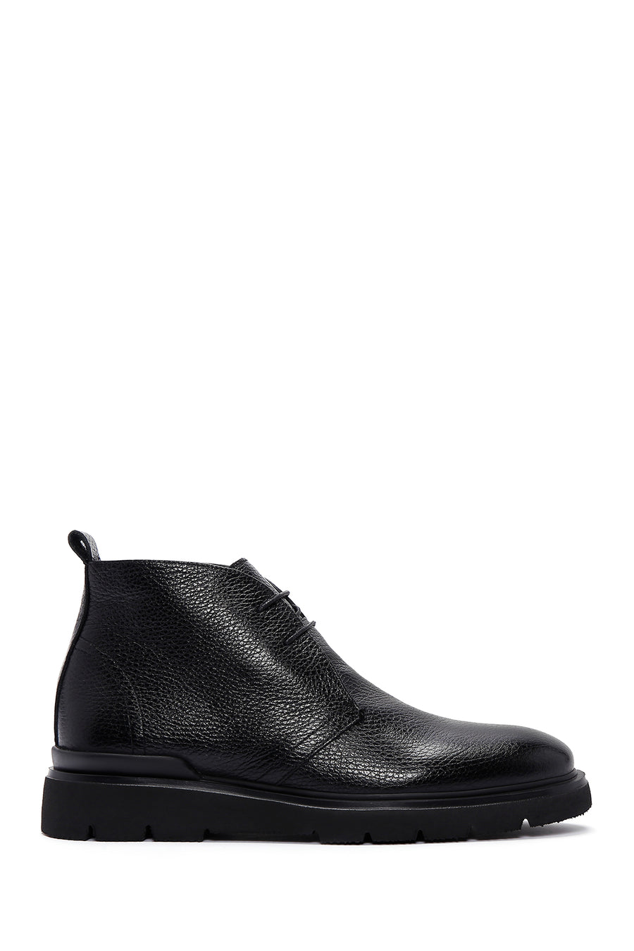 Men's Black Leather Casual Boots 23WFD6136FT | Derimod