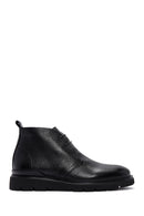 Men's Black Leather Casual Boots | Derimod