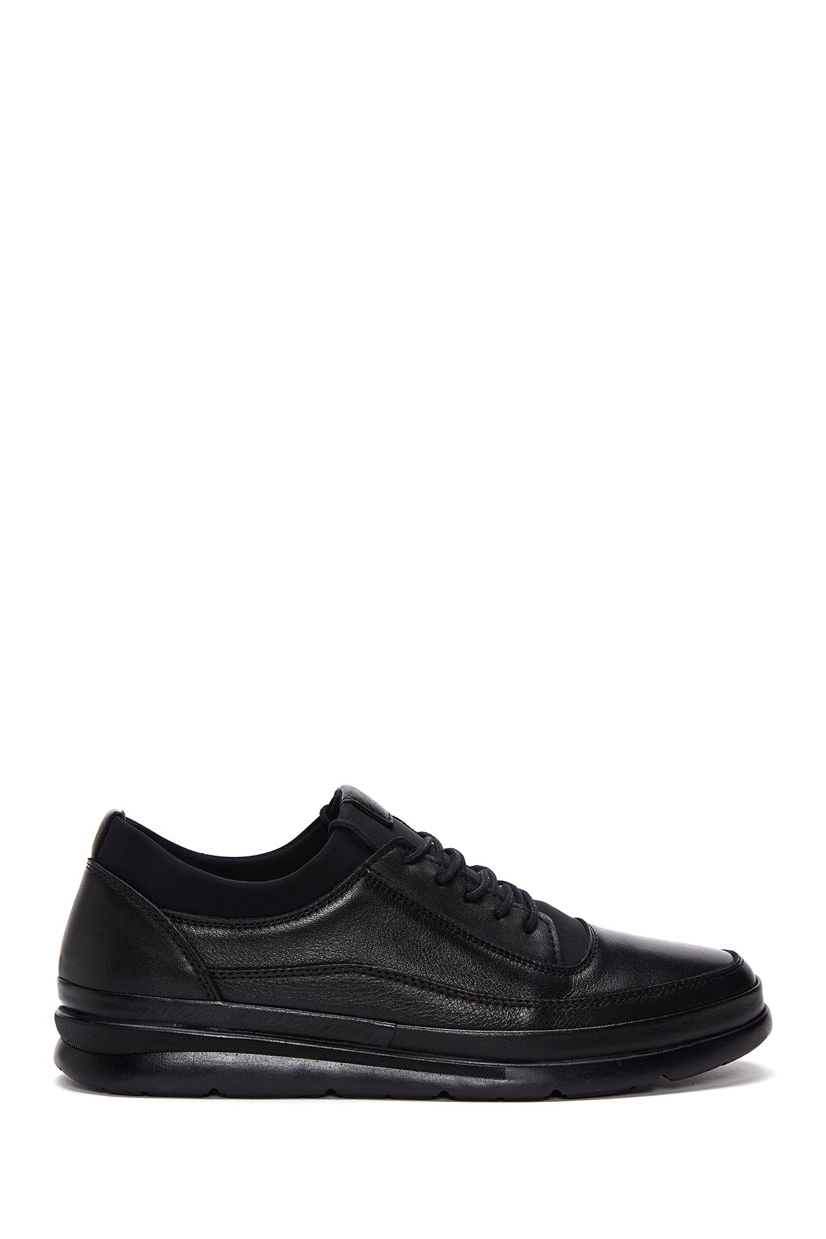 Men's Black Leather Casual Sneaker 23WFD6904FT | Derimod