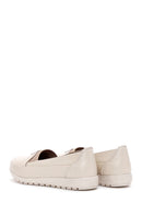 Women's Beige Leather Comfort Shoes | Derimod