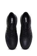 Men's Black Leather Casual Sneaker | Derimod