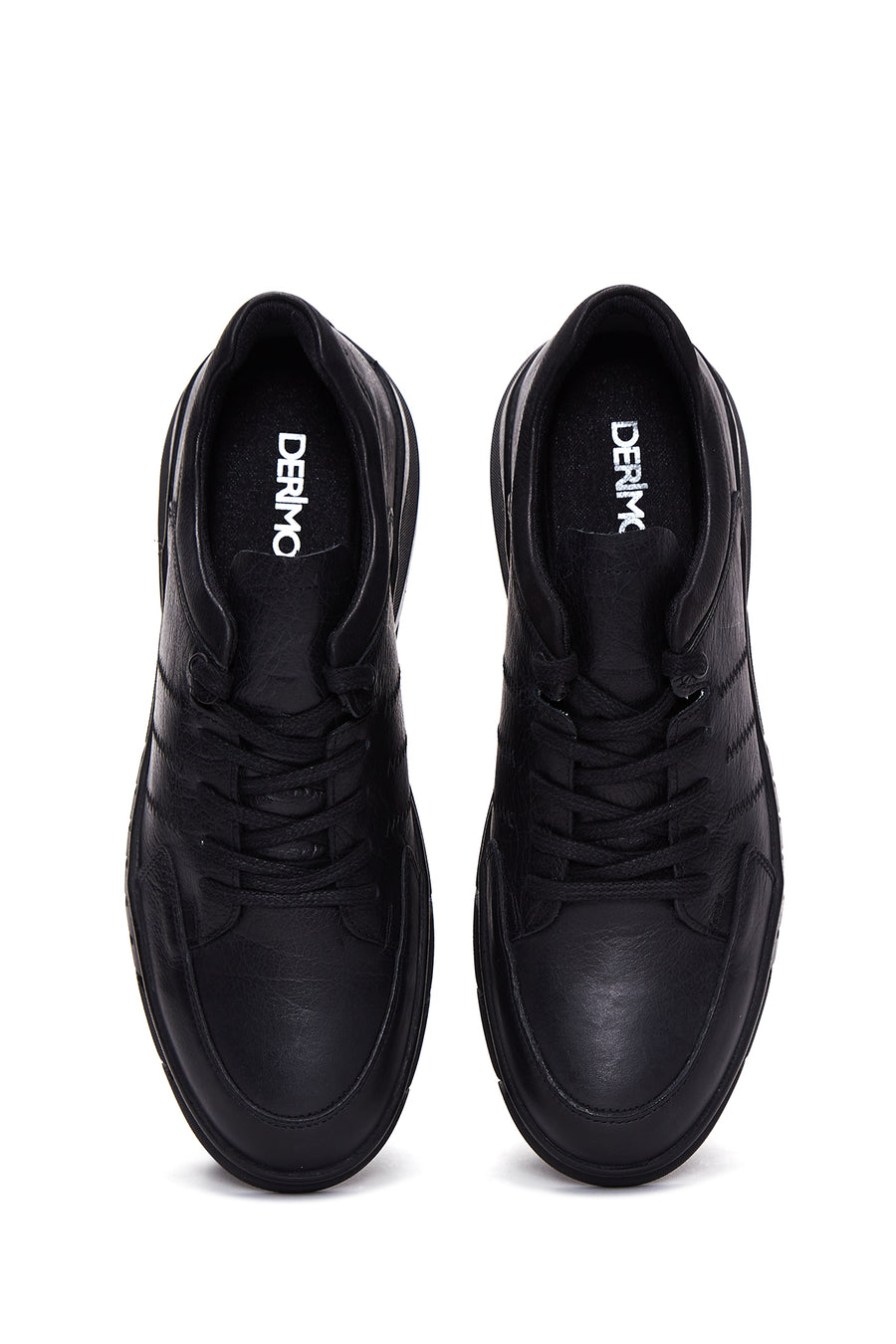 Men's Black Leather Casual Sneaker