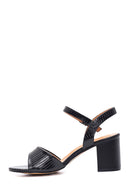 Women's Black Thick Heeled Sandals | Derimod
