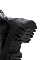 Women's Black Patent Leather Thick Soled Boots | Derimod