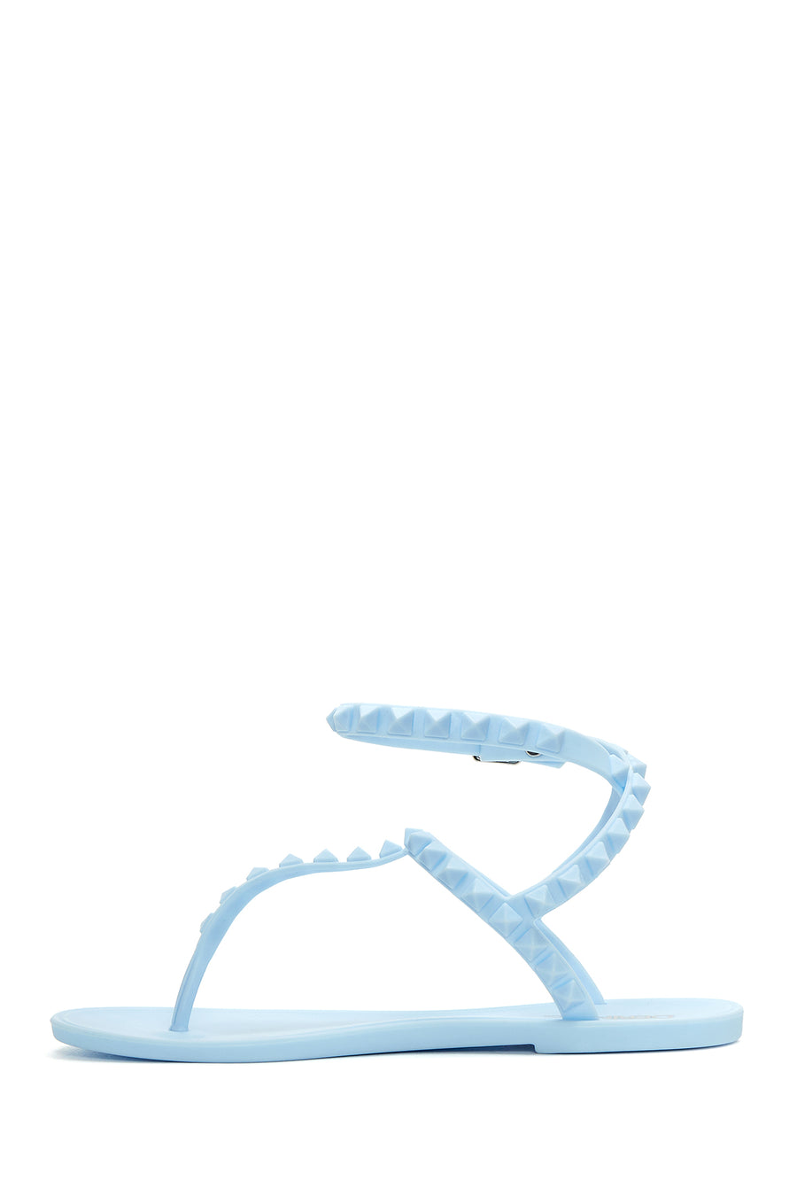 Women's Blue Jelly Transparent Flip Flops Sandals