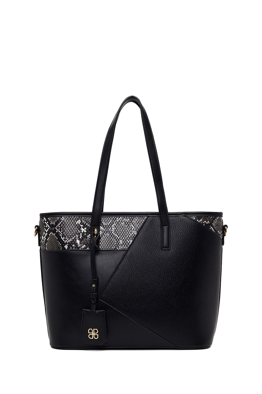 Woman Black Long-Strap Printed Classic Shoulder Bag