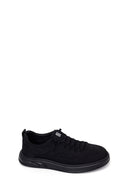 Derimod Zero Male Black Lace-Up Thick-Soled Fabric Sneaker | Derimod