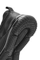 Men's Black Lace-Up Nubuck Leather Sneakers | Derimod