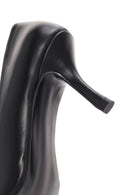 Women's Black Thin Heeled Leather Stiletto | Derimod