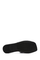 Women's Black Stone Slippers | Derimod