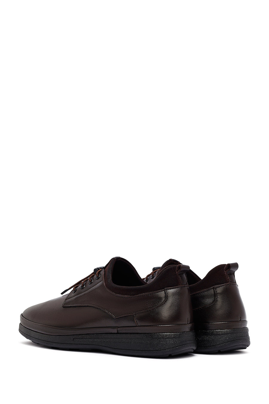 Men's Brown Lace Up Leather Casual Shoes