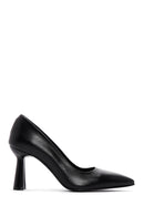 Women's Black Leather Heeled Shoes | Derimod