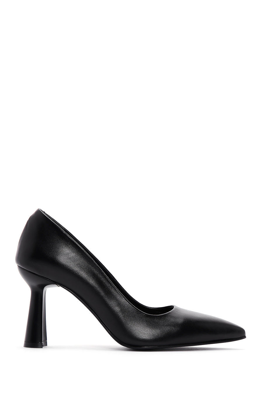 Kadın Siyah Topuklu Deri Stiletto 26PFD130518 | Derimod