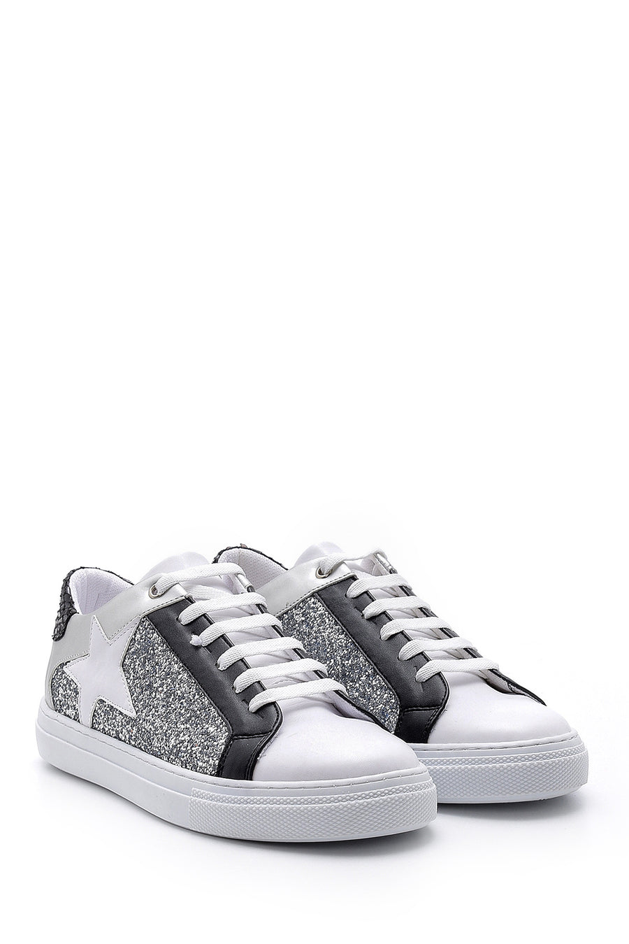 Kadın Yıldızlı Simli Sneaker