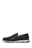 Men's Black Leather Casual Loafer | Derimod