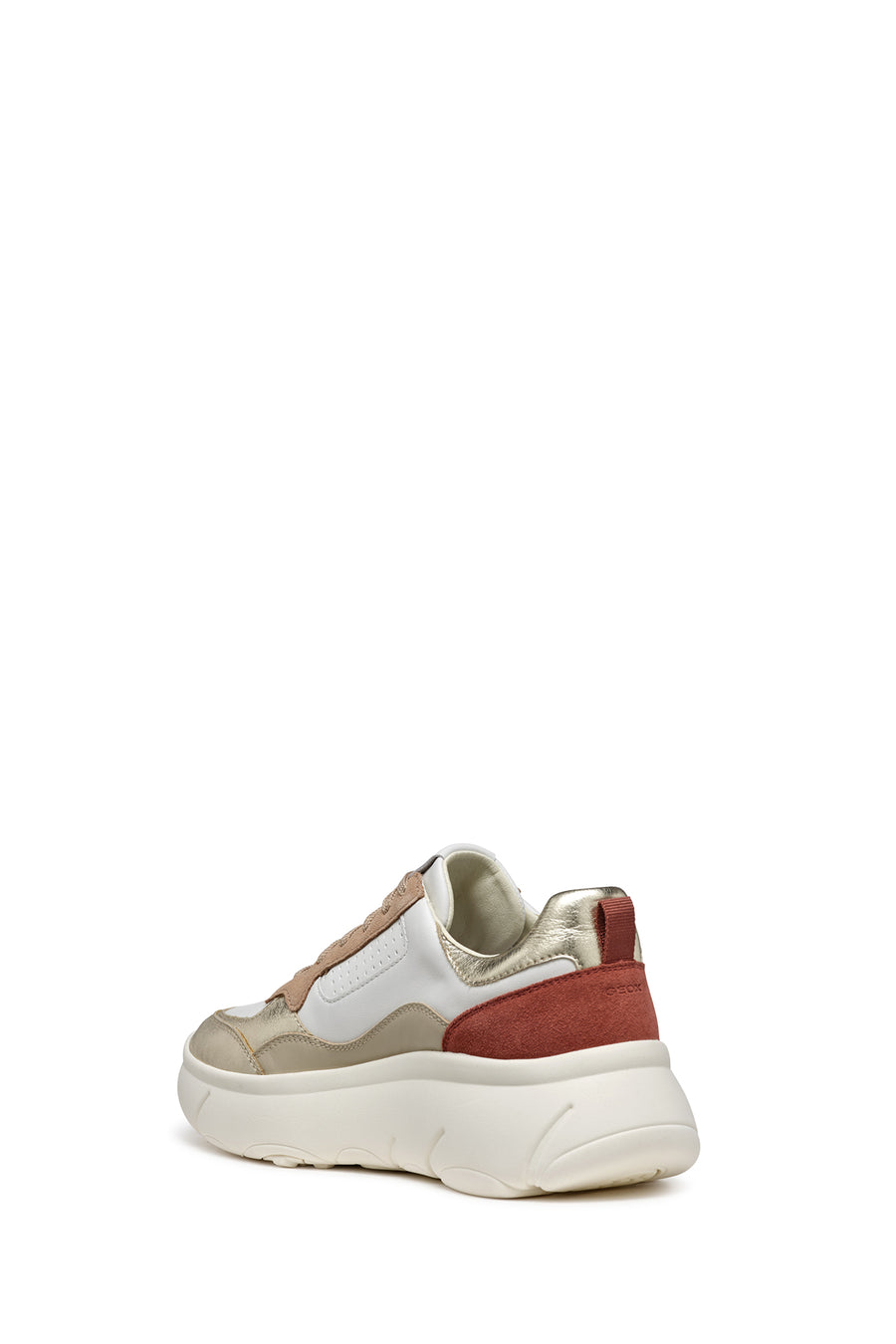 Geox Kadın Beyaz Nebula 2.0 X Bağcıklı Kalın Taban Deri Sneaker
